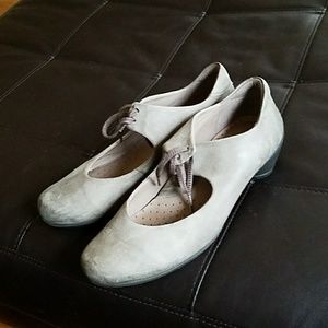 Ecco Grey Genuine Leather Shoes
